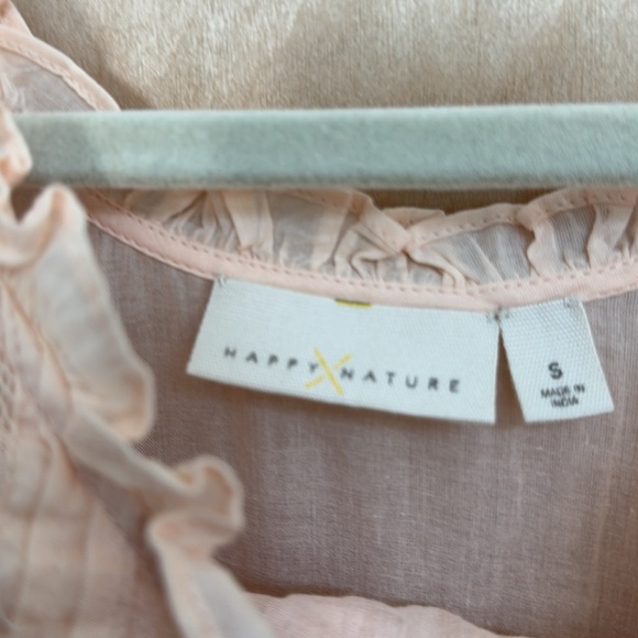 NWT Happy x Nature Ruffled Peach Dress Size S (feminine summer spring) - Picture 12 of 12